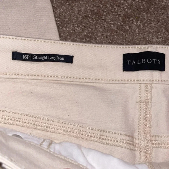 Talbots Straight Leg Jeans Sequin Stripe NWT - 16P. L - Picture 5 of 7